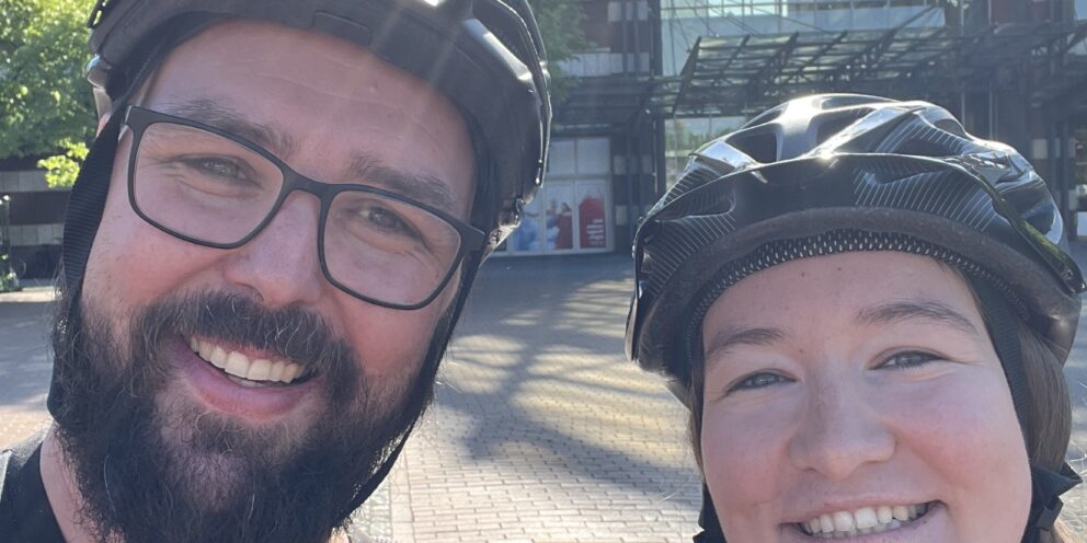 Startselfie am Platz der guten Hoffnung