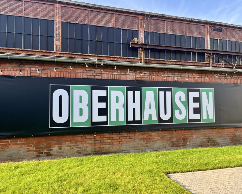Beschriftung OBEX mit Schriftzug "Oberhausen"
